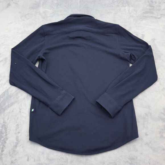 Allen Solly Shirt Mens 39 Blue Ultra Slim Fit Button Up Long Sleeve Collared Top - Picture 15 of 16